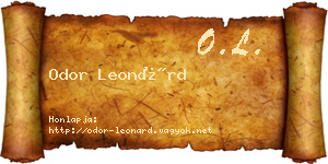 Odor Leonárd névjegykártya